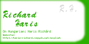 richard haris business card